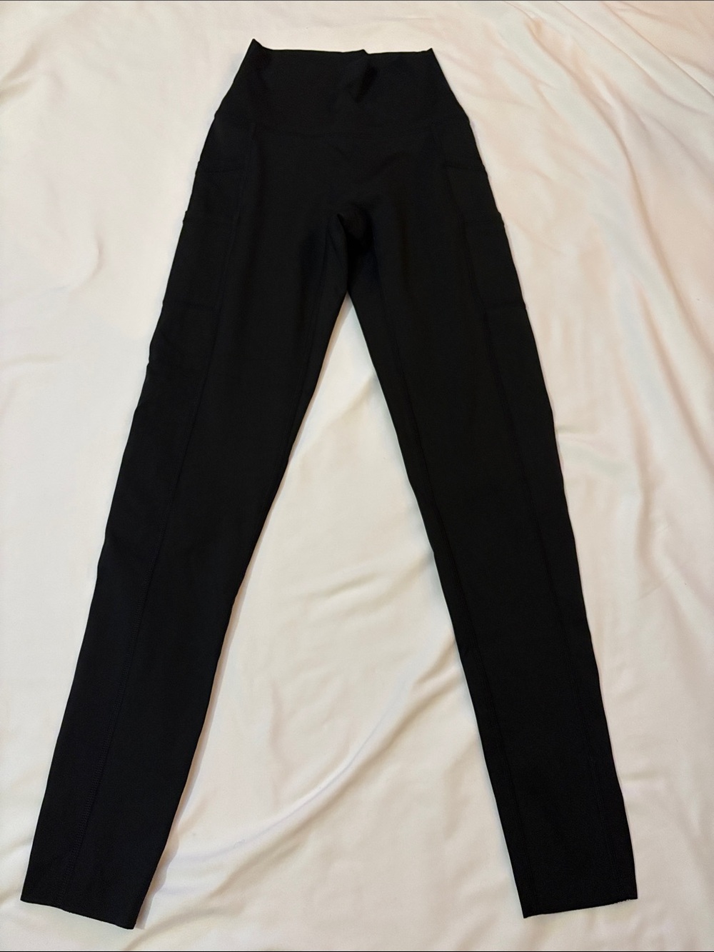 aerie Black High-Rise Seam Detail Leggings